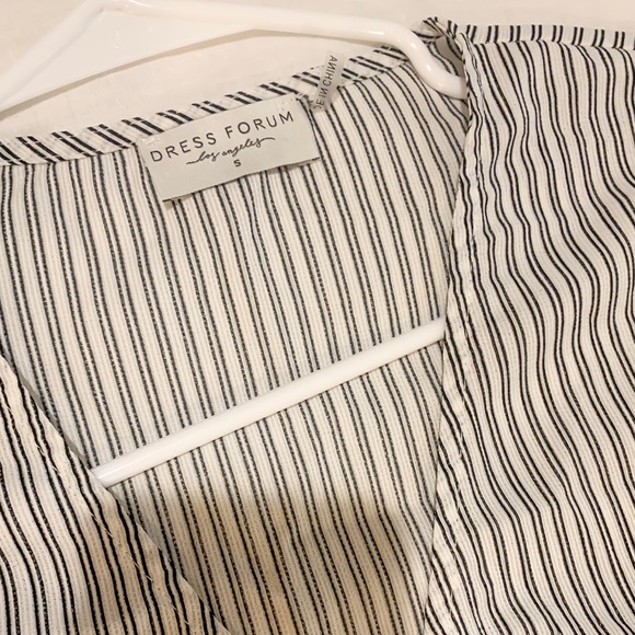 Dress Forum Striped Tie Romper Black & White - Picture 7 of 7